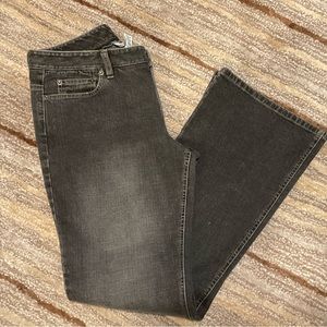 LOFT Jeans Bootcut Size 8 Dark Grey Faded Wash